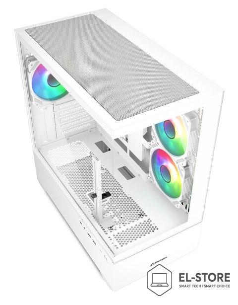 Sharkoon Etui do komputera Sharkoon MK6 RGB Micro-ATX 1xGlass białe