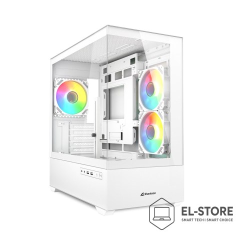 Sharkoon Etui do komputera Sharkoon MK6 RGB Micro-ATX 1xGlass białe