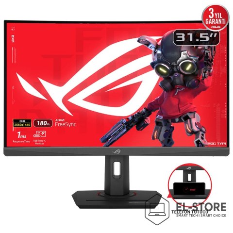ASUS ASUS ROG Strix XG32WCS monitor komputerowy 80 cm (31.5") 2560 x 1440 px Quad HD LED Czarny