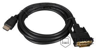 Lanberg Kabel Lanberg CA-HDDV-20CU-0018-BK (HDMI M - DVI-D (24+1) M; 1,8m; kolor czarny)