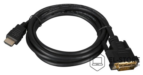Lanberg Kabel Lanberg CA-HDDV-20CU-0018-BK (HDMI M - DVI-D (24+1) M; 1,8m; kolor czarny)