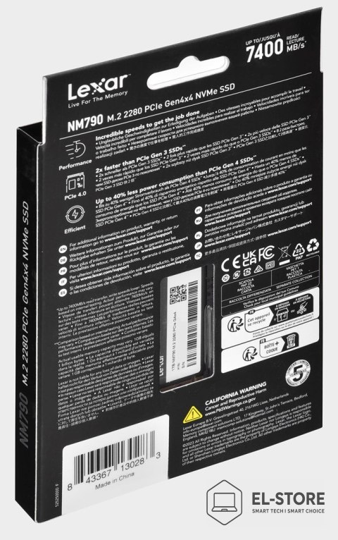 Lexar Dysk SSD Lexar NM790 1TB M.2 PCIe NVMe