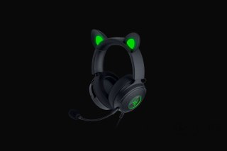 No name Razer Wired, Nauszne, Czarny, Zestaw słuchawkowy do gier, Kraken V2 Pro, Kitty Edition