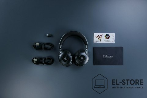 RAZER Razer Kraken V4 Zestaw słuchawkowy Bezprzewodowy Opaska na głowę Gaming USB Typu-A Bluetooth Czarny
