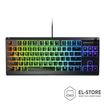 SteelSeries Klawiatura gamingowa SteelSeries Apex 3 Tenkeyless Klawiatura do gier Światło LED RGB Amerykańskie przewodowe przełączniki Whisp