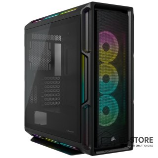 Corsair Korsarz | Inteligentna obudowa ze szkła hartowanego | iCUE 5000T RGB | Szyba boczna | Czarny | Wieża środkowa | Zasilacz w zesta