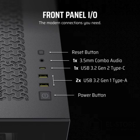 Corsair Obudowa Corsair 3500X LXR LINK Tempered Glass Mid-Tower, Black