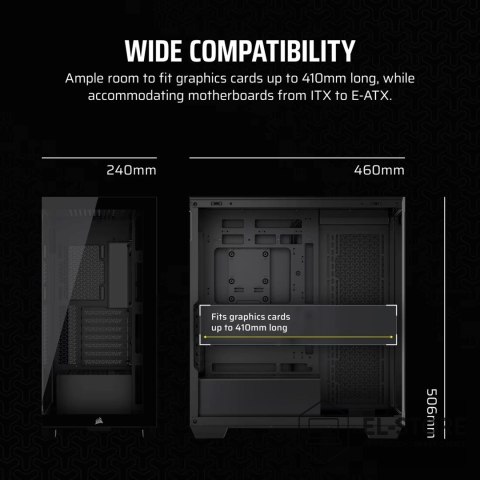 Corsair Obudowa Corsair 3500X LXR LINK Tempered Glass Mid-Tower, Black