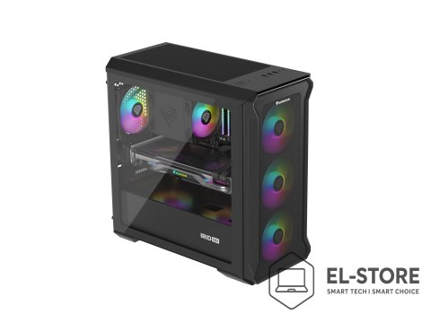 GENESIS Obudowa NATEC Genesis Irid 503 ARGB NPC-1559 (Micro ATX. Mini ITX; kolor czarny)