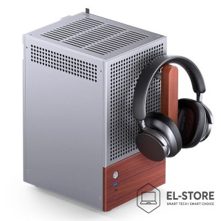 Jonsbo Obudowa PC Jonsbo T6 Mini-Tower, Mini-ITX, szkło hartowane, drewno - srebrna