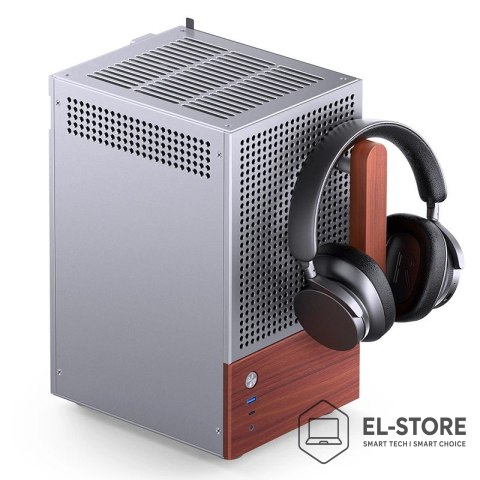 Jonsbo Obudowa PC Jonsbo T6 Mini-Tower, Mini-ITX, szkło hartowane, drewno - srebrna