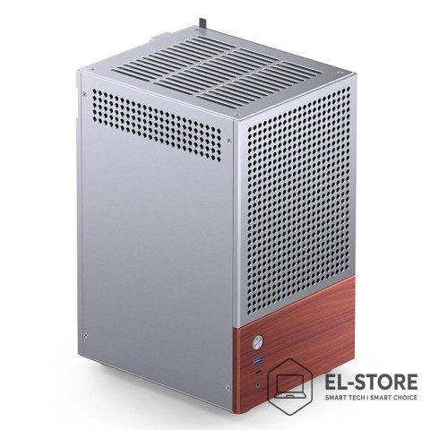 Jonsbo Obudowa PC Jonsbo T6 Mini-Tower, Mini-ITX, szkło hartowane, drewno - srebrna