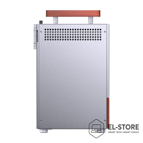 Jonsbo Obudowa PC Jonsbo T6 Mini-Tower, Mini-ITX, szkło hartowane, drewno - srebrna