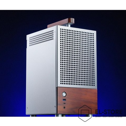 Jonsbo Obudowa PC Jonsbo T6 Mini-Tower, Mini-ITX, szkło hartowane, drewno - srebrna