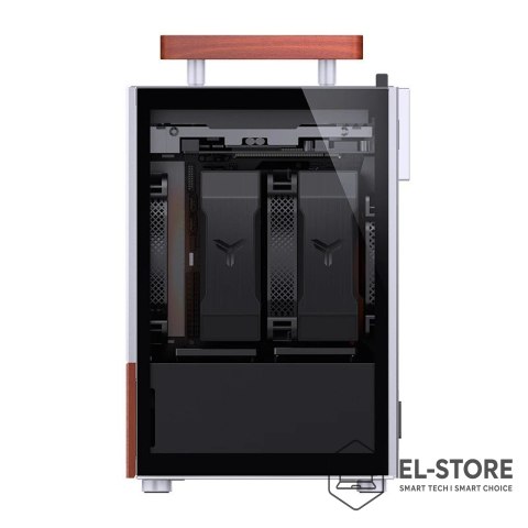 Jonsbo Obudowa PC Jonsbo T6 Mini-Tower, Mini-ITX, szkło hartowane, drewno - srebrna