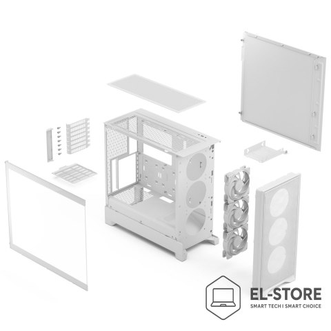 FRACTAL DESIGN Fractal Design Pop 2 Air White TG RGB Midi Tower Biały