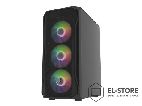FURY FURY OBUDOWA KOMPUTEROWA FURY SHOBO SH4F RGB MIDI Z OKNEM CZARNA