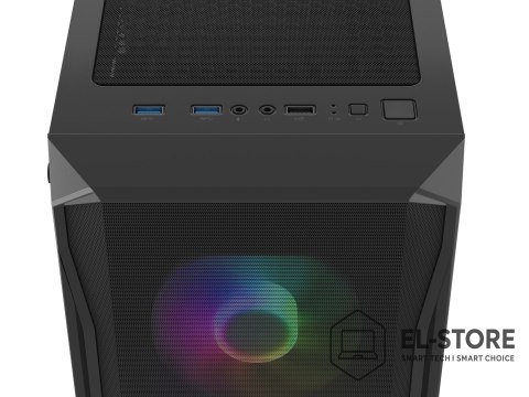 FURY FURY OBUDOWA KOMPUTEROWA FURY SHOBO SH4F RGB MIDI Z OKNEM CZARNA