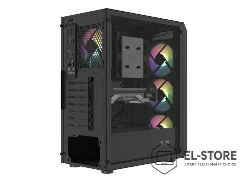 FURY FURY OBUDOWA KOMPUTEROWA FURY SHOBO SH4F RGB MIDI Z OKNEM CZARNA