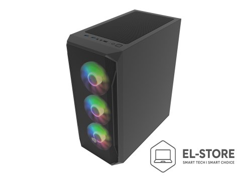 FURY FURY OBUDOWA KOMPUTEROWA FURY SHOBO SH4F RGB MIDI Z OKNEM CZARNA