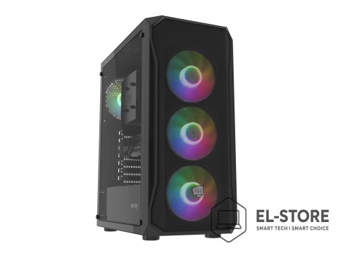 FURY FURY OBUDOWA KOMPUTEROWA FURY SHOBO SH4F RGB MIDI Z OKNEM CZARNA