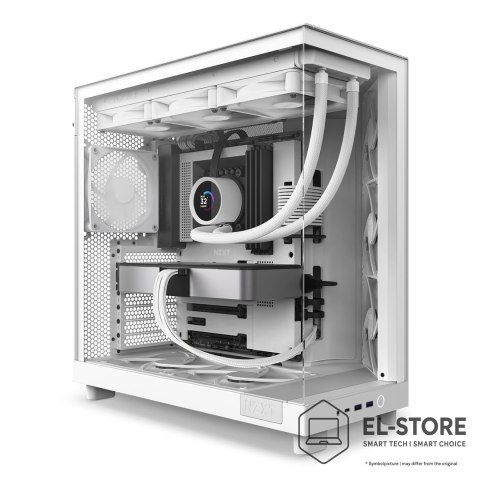 NZXT NZXT OBUDOWA KOMPUTEROWA NZXT OBUDOWA H6 FLOW MIDI TOWER Z OKNEM BIAŁA