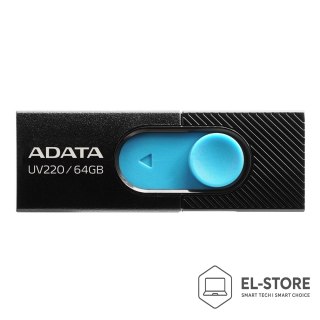 ADATA Pendrive ADATA UV220 AUV220-64G-RBKBL (64GB; USB 2.0; kolor czarny)