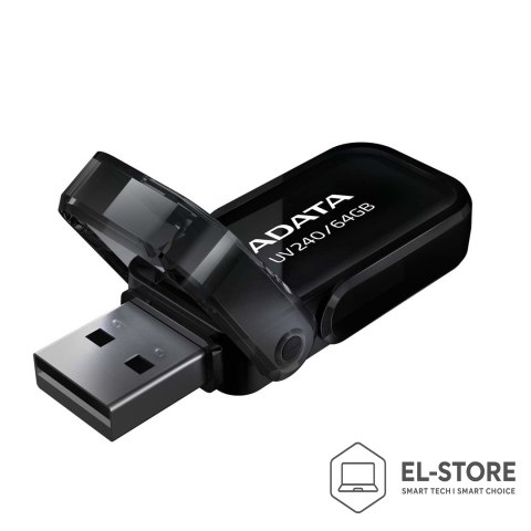 ADATA Pendrive ADATA UV240 AUV240-64G-RBK (64GB; USB 2.0; kolor czarny)