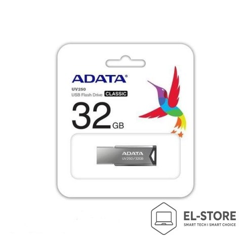 ADATA Pendrive ADATA UV250 AUV250-32G-RBK (32GB; USB 2.0; kolor srebrny)