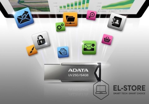 ADATA Pendrive ADATA UV250 AUV250-32G-RBK (32GB; USB 2.0; kolor srebrny)