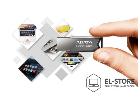 ADATA Pendrive ADATA UV250 AUV250-32G-RBK (32GB; USB 2.0; kolor srebrny)