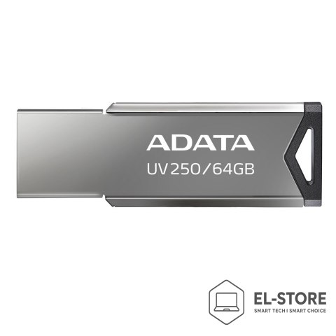 ADATA Pendrive ADATA UV250 AUV250-64G-RBK (64GB; USB 2.0; kolor srebrny)