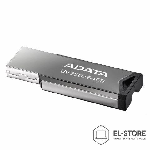 ADATA Pendrive ADATA UV250 AUV250-64G-RBK (64GB; USB 2.0; kolor srebrny)