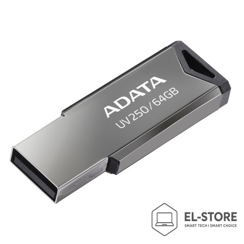 ADATA Pendrive ADATA UV250 AUV250-64G-RBK (64GB; USB 2.0; kolor srebrny)
