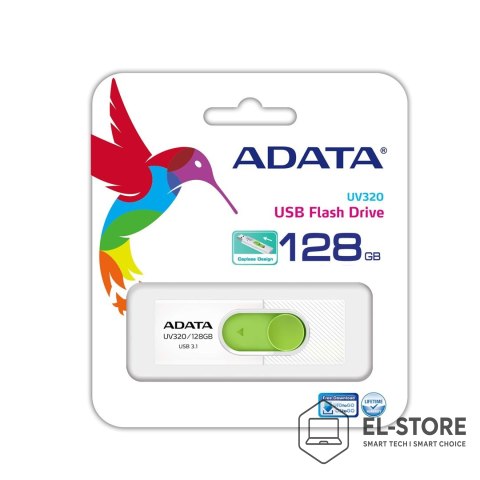 ADATA Pendrive ADATA UV320 AUV320-128G-RWHGN (128GB; USB 3.0; kolor biały)