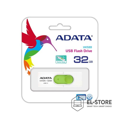 ADATA Pendrive ADATA UV320 AUV320-32G-RWHGN (32GB; USB 3.1; kolor biały)