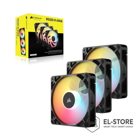 Corsair Corsair RS120-R ARGB Obudowa komputera Wentylator 12 cm Czarny 3 szt.