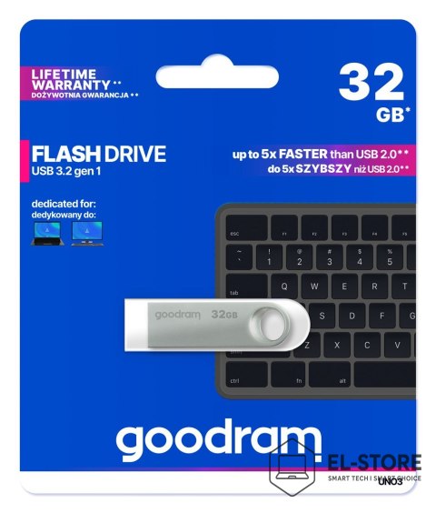 GoodRam GOODRAM FLASHDRIVE 32GB UNO3 SILVER USB 3.2 Gen 1