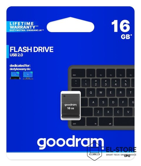 GoodRam Pendrive GoodRam Piccolo UPI2-0160K0R11 (16GB; USB 2.0; kolor czarny)