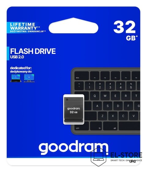 GoodRam Pendrive GoodRam Piccolo UPI2-0320K0R11 (32GB; USB 2.0; kolor czarny)