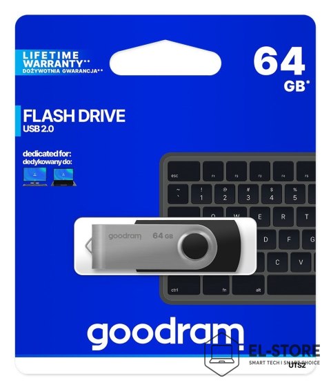 GoodRam Pendrive GoodRam Twister UTS2-0640K0R11 (64GB; USB 2.0; kolor czarny)