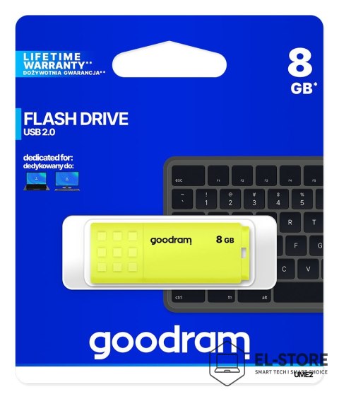 GoodRam Pendrive GoodRam UME2 UME2-0080Y0R11 (8GB; USB 2.0; kolor żółty)