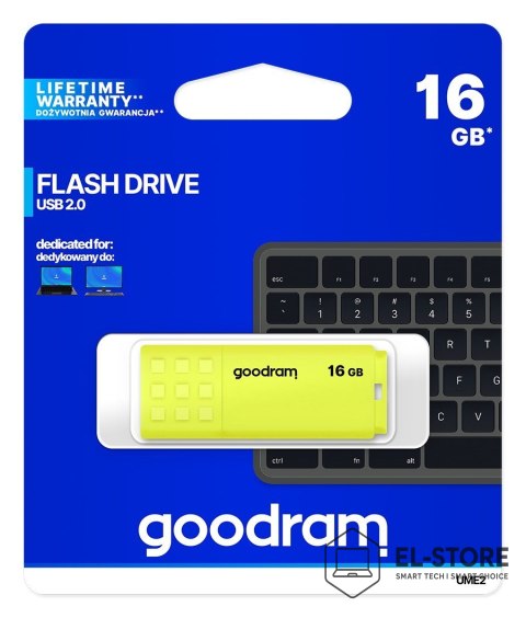 GoodRam Pendrive GoodRam UME2 UME2-0160Y0R11 (16GB; USB 2.0; kolor żółty)