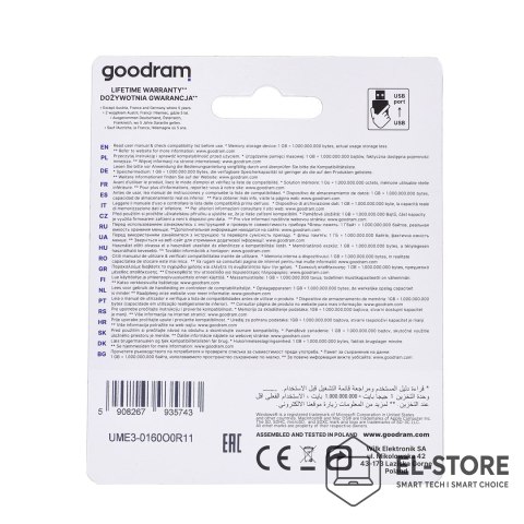GoodRam Pendrive GoodRam UME3 UME3-0160O0R11 (16GB; USB 3.0; kolor pomarańczowy)