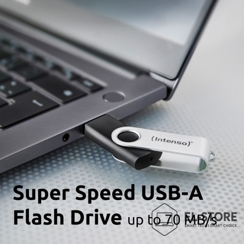 INTENSO Intenso USB 256GB OFFICE LINE 3.2 Gen1 Silver-Black pamięć USB USB Typu-A 3.2 Gen 1 (3.1 Gen 1) Czarny, Srebrny