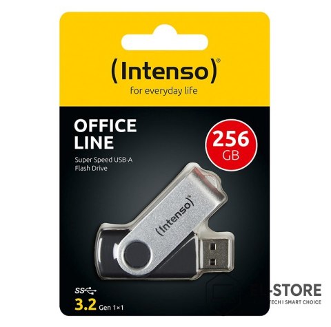 INTENSO Intenso USB 256GB OFFICE LINE 3.2 Gen1 Silver-Black pamięć USB USB Typu-A 3.2 Gen 1 (3.1 Gen 1) Czarny, Srebrny
