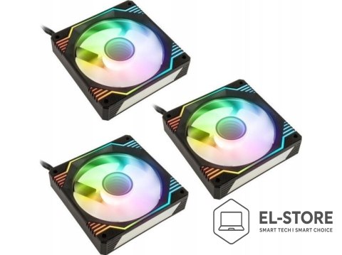 KOLINK Kolink Umbra X 120mm ARGB High Performance PWM Fan Triple Pack - Black