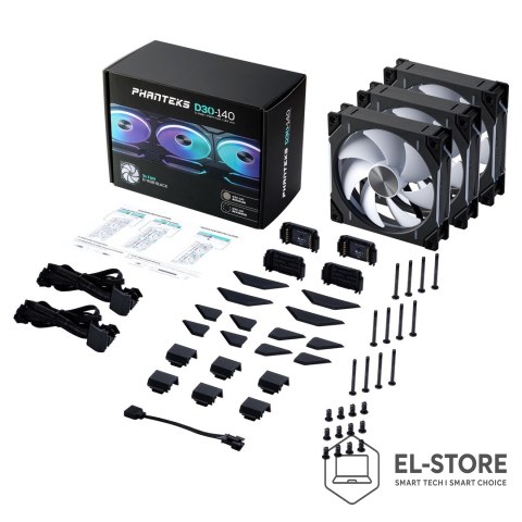 Phanteks Phanteks PH-F140D30 Wentylator 14 cm Czarny 3 szt.