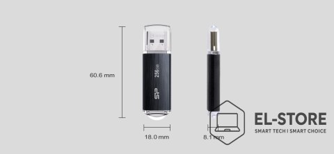 Silicon Power Pendrive Silicon Power Blaze B02 256GB USB 3.1 kolor czarny