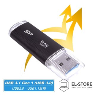 Silicon Power Pendrive Silicon Power Blaze B02 32GB USB 3.1 kolor czarny (SP032GBUF3B02V1K)